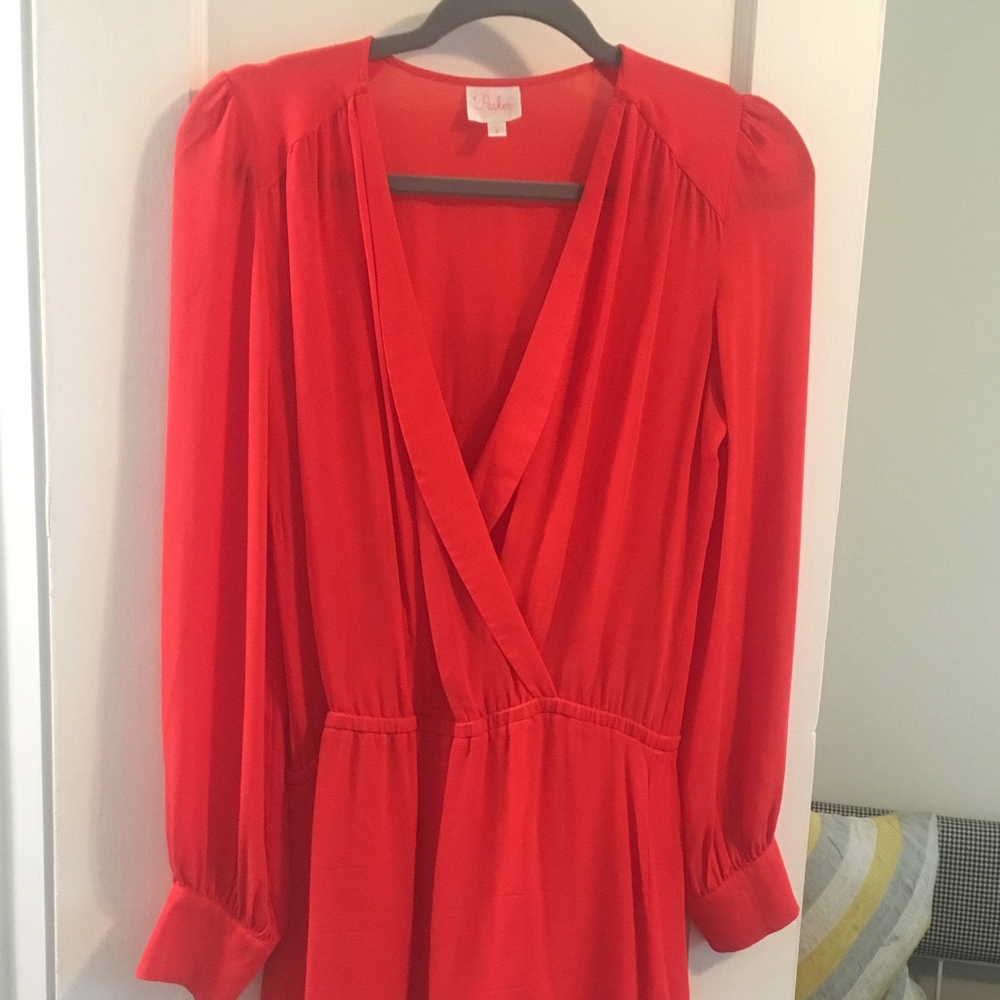 Parker Apple Red Mini Dress